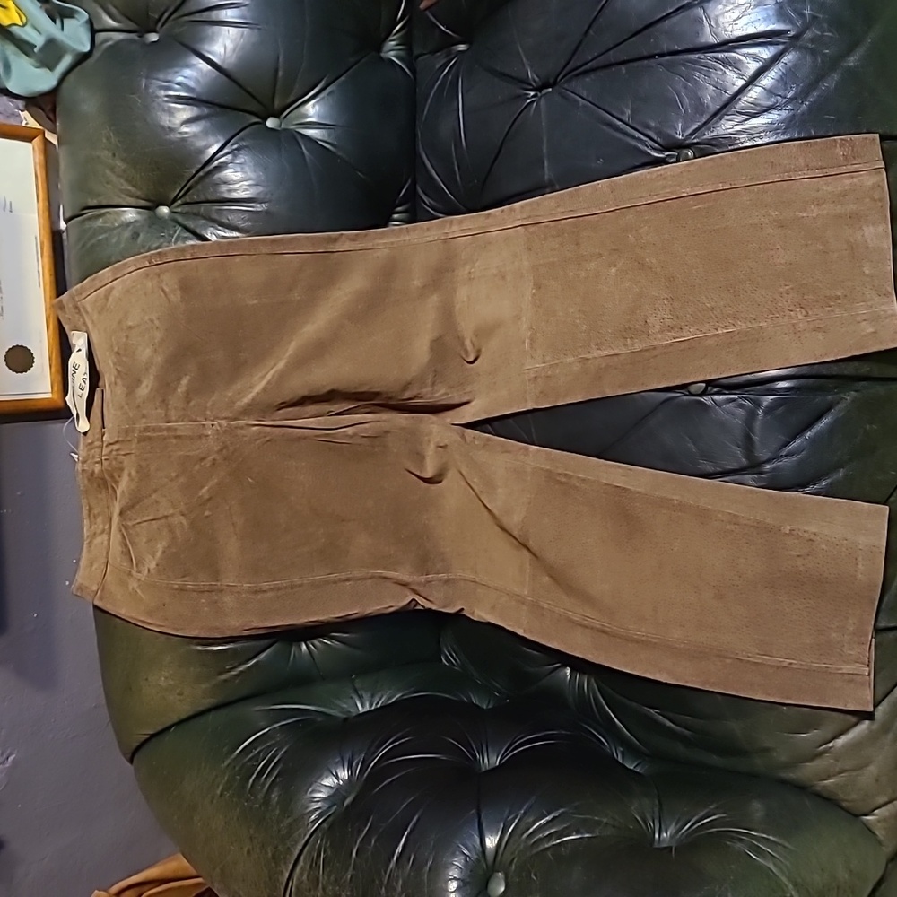 Bagatelle Real Tan Suede Leather Pants Like New Size 12